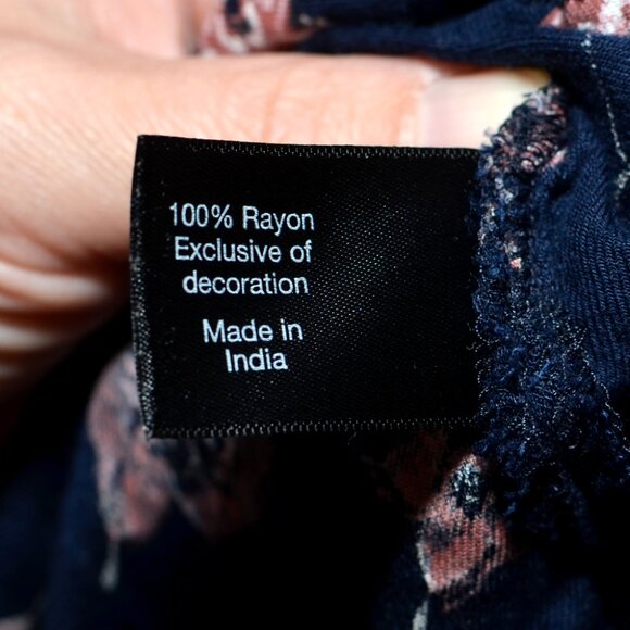 Plus Size 14/16 Lane Bryant Butterfly V-Neck Long Sleeve Button Front Lace Top - Picture 9 of 10